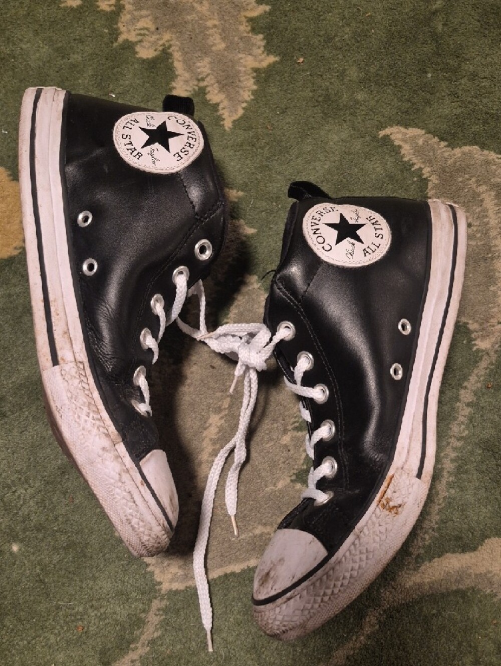 Converse Kids Black and White High-Top Sneakers - Picture 9 of 10